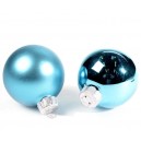 Boule en verre bleue 6cm